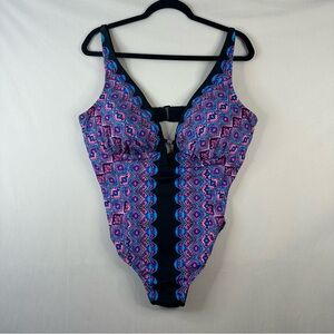 Swimsuits For All Womens One Piece Bathing Suit 18 Black Pink Blue Adjustable